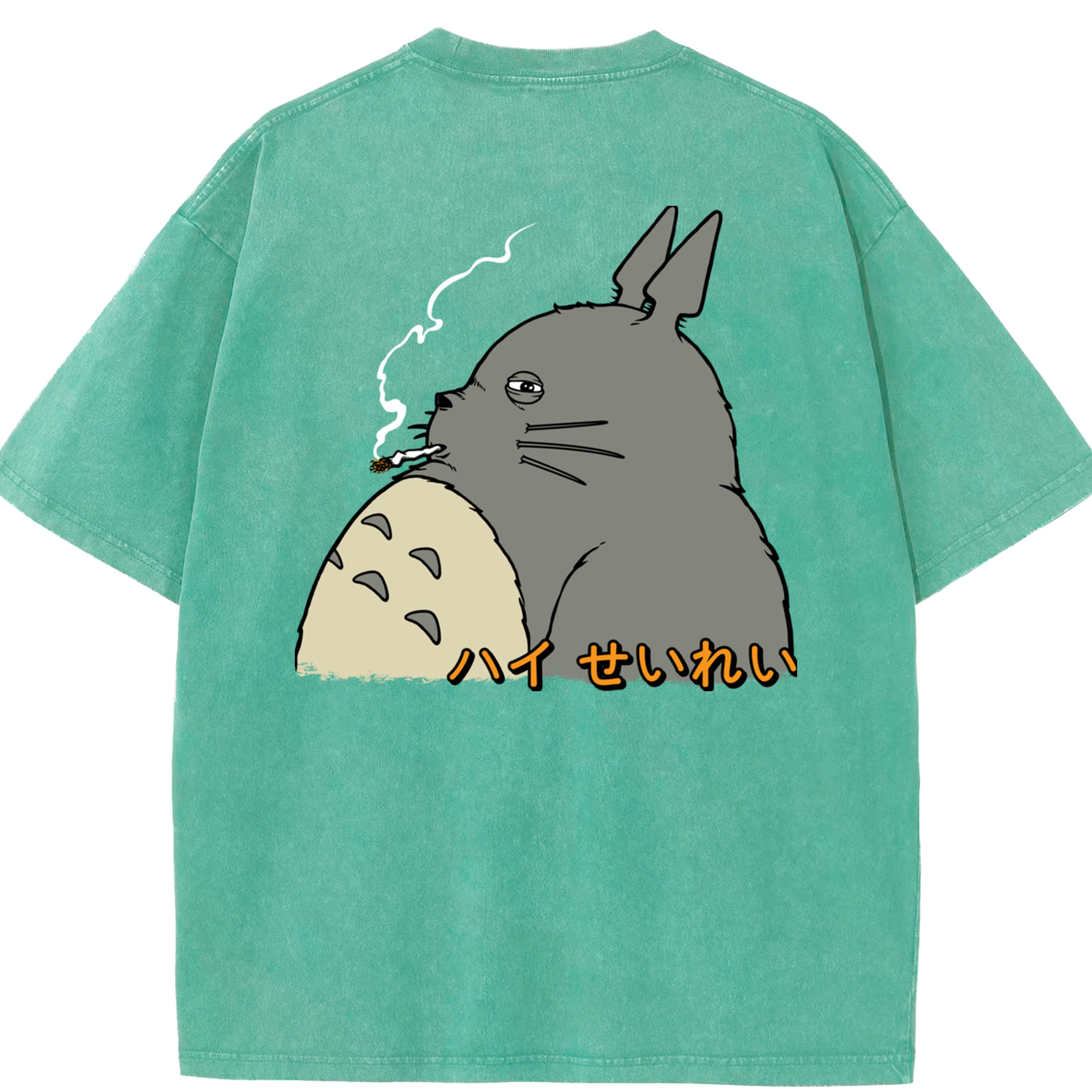 （画像用） となりのトトロ 草壁メイ 草壁サツキ My Neighbor Totoro Satsuki Kusakabe Mei Kusakabe 綿100% ヴィンテージ風 半袖Tシャツ（背面プリント）